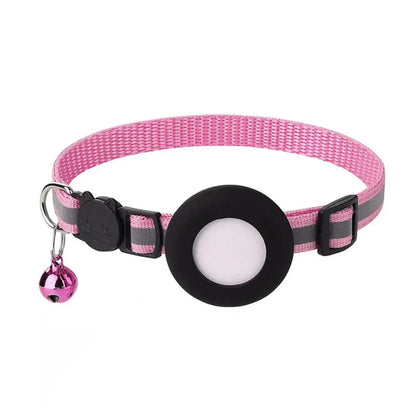 Reflecterende kattenhalsband met AirTag-houder en bel | VeloxTag