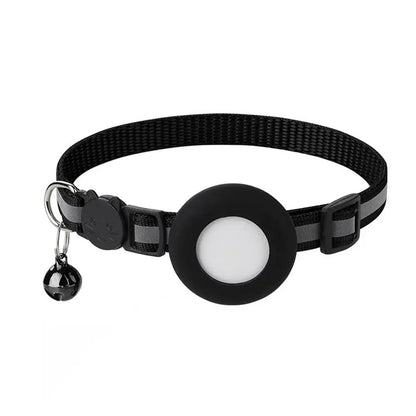 Reflecterende kattenhalsband met AirTag-houder en bel | VeloxTag