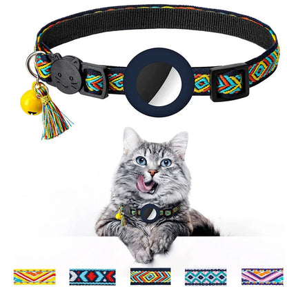Reflecterende kattenhalsband met geïntegreerde AirTag houder | Traceo
