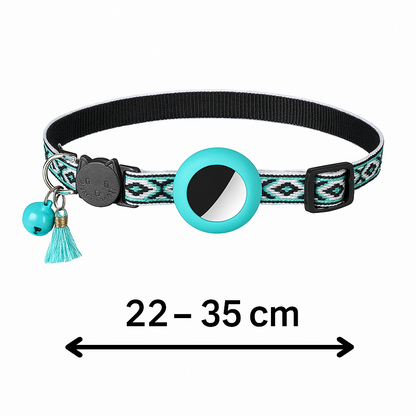 Reflecterende kattenhalsband met geïntegreerde AirTag houder | Traceo