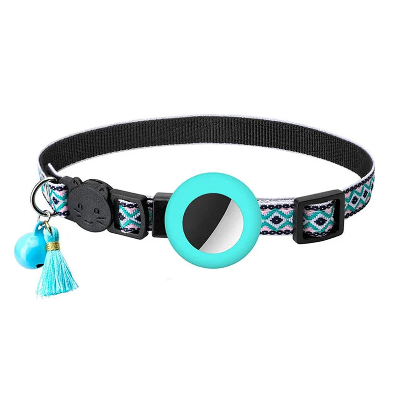 Reflecterende kattenhalsband met geïntegreerde AirTag houder | Traceo