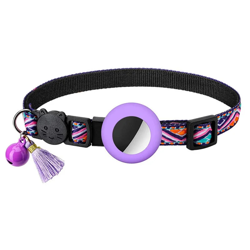 Reflecterende kattenhalsband met geïntegreerde AirTag houder | Traceo