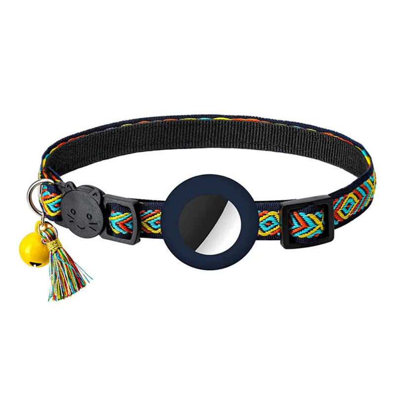 Reflecterende kattenhalsband met geïntegreerde AirTag houder | Traceo