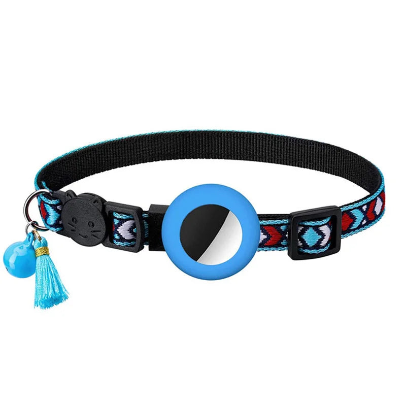 Reflecterende kattenhalsband met geïntegreerde AirTag houder | Traceo
