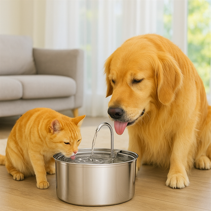 Roestvrijstalen drinkfontein voor katten en honden 3L | Veluna