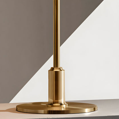 Tafellamp Met Glazen Kap Moderne Metalen Afwerking | Arvion
