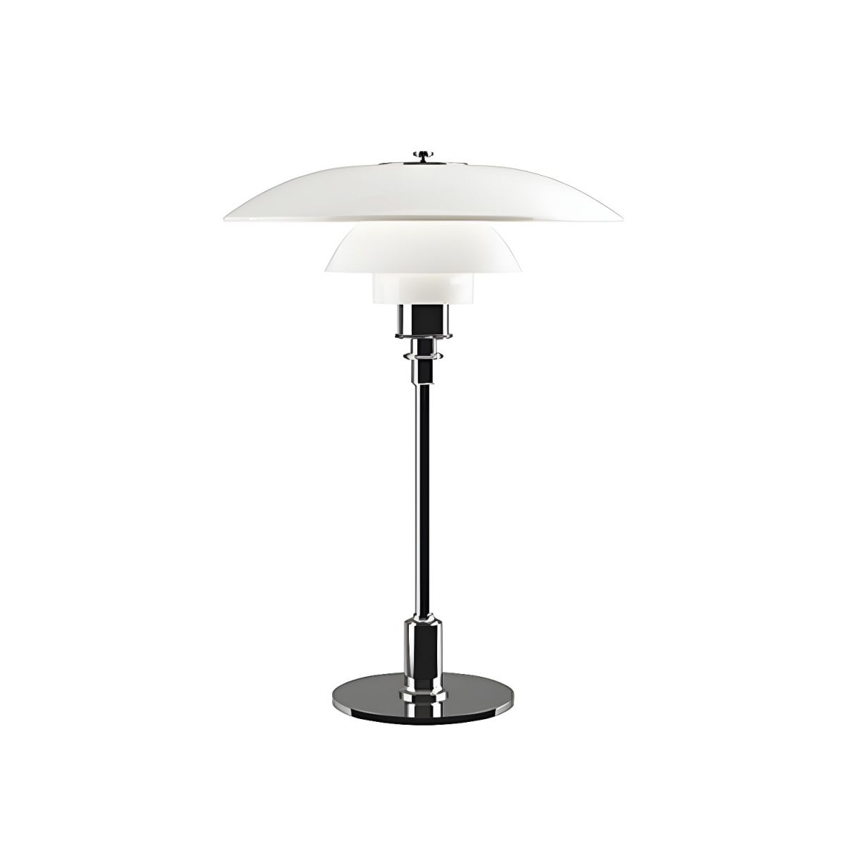 Tafellamp Met Glazen Kap Moderne Metalen Afwerking | Arvion