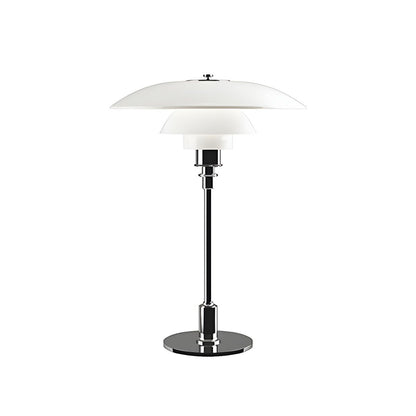 Tafellamp Met Glazen Kap Moderne Metalen Afwerking | Arvion