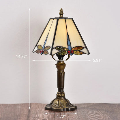Tafellamp Tiffany Glas Libellen Ontwerp Creme | Belvora