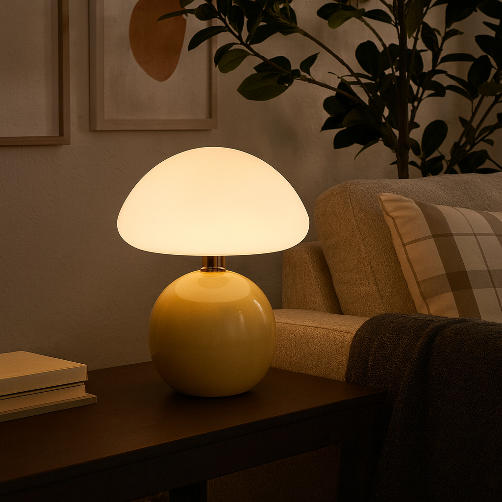 Tafellamp keramisch paddenstoelstijl modern bauhaus | Luremi