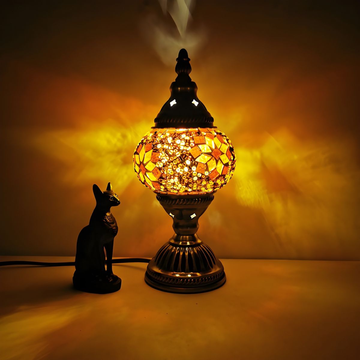 Tafellamp met Glasmozaiek in Oosterse Stijl | Morvani