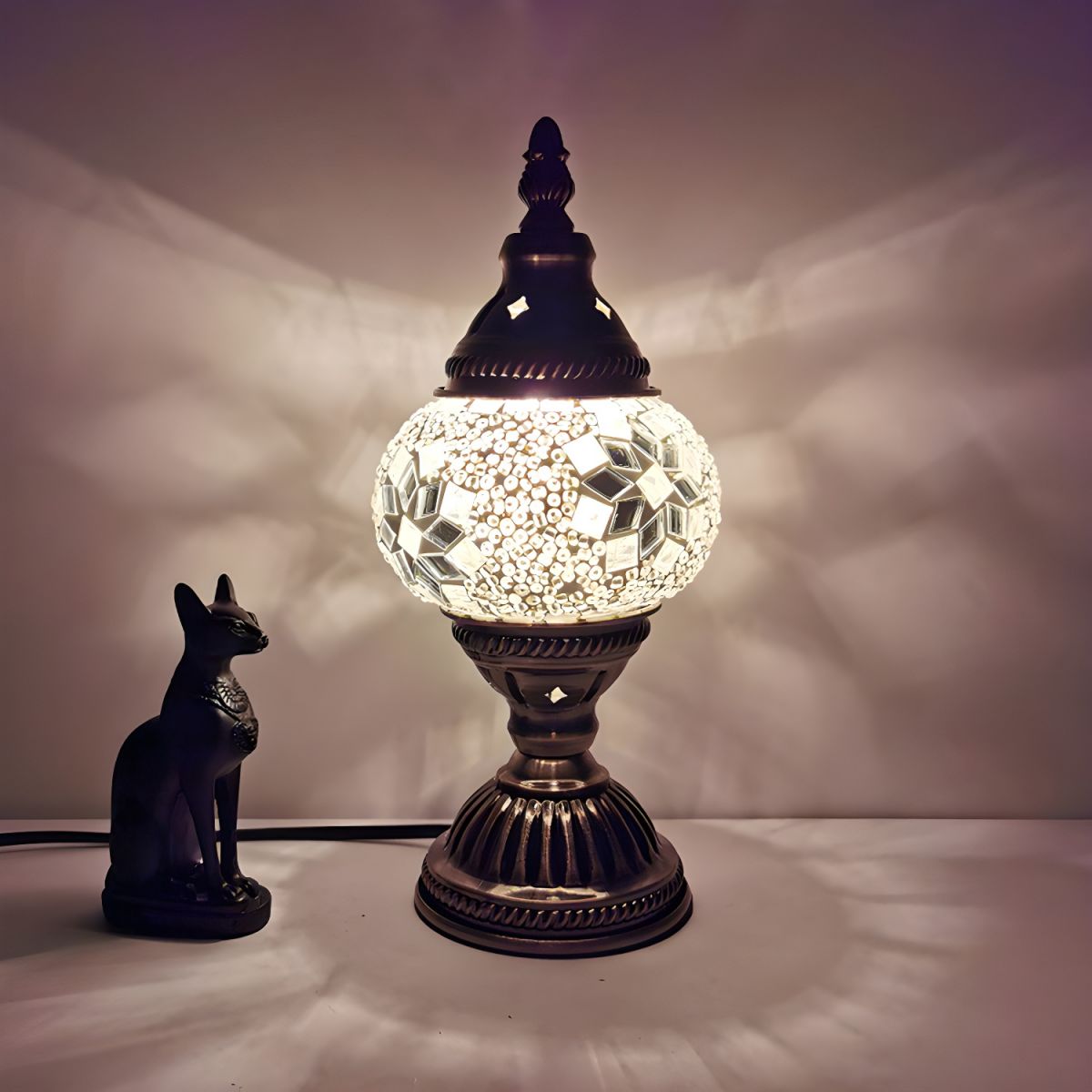 Tafellamp met Glasmozaiek in Oosterse Stijl | Morvani