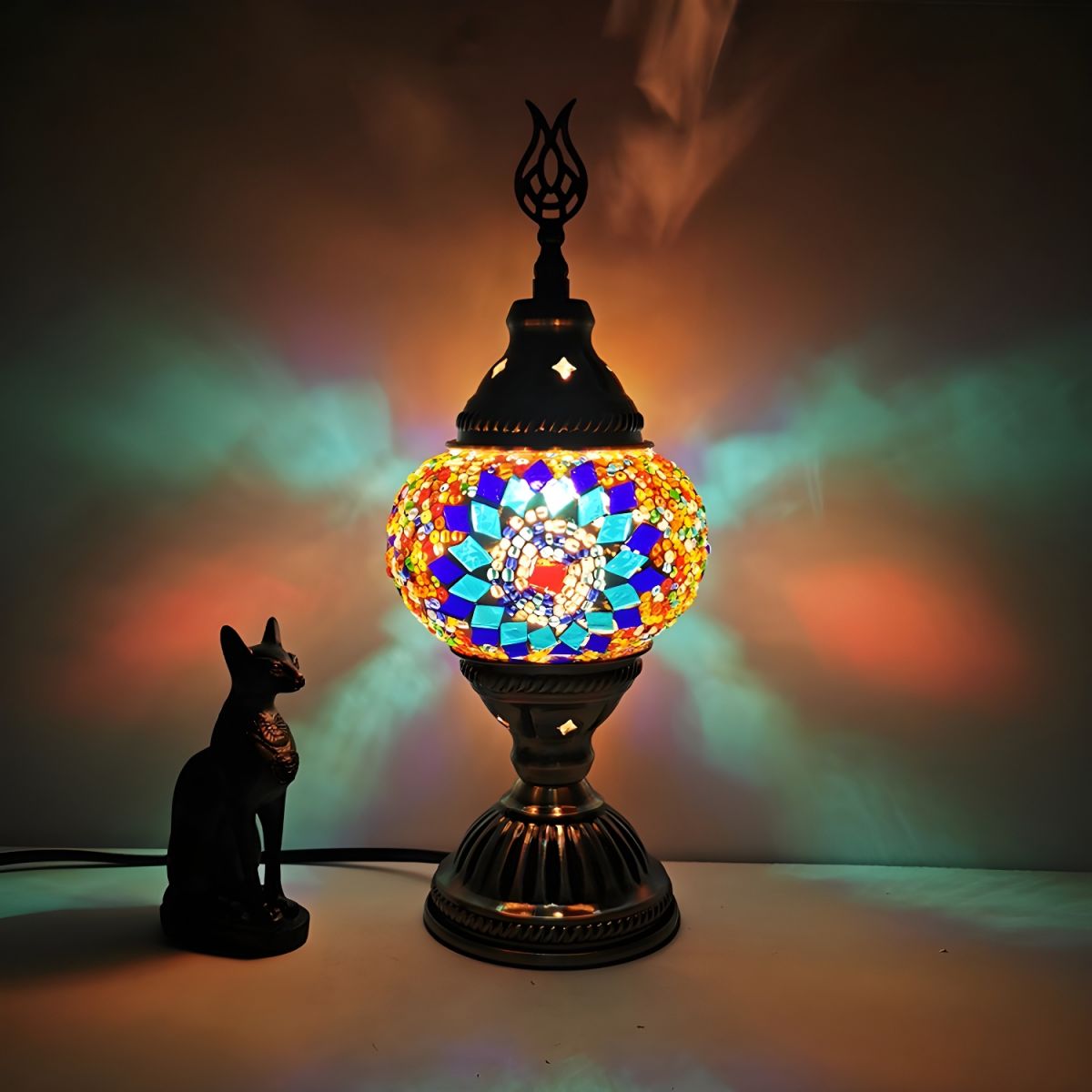 Tafellamp met Glasmozaiek in Oosterse Stijl | Morvani