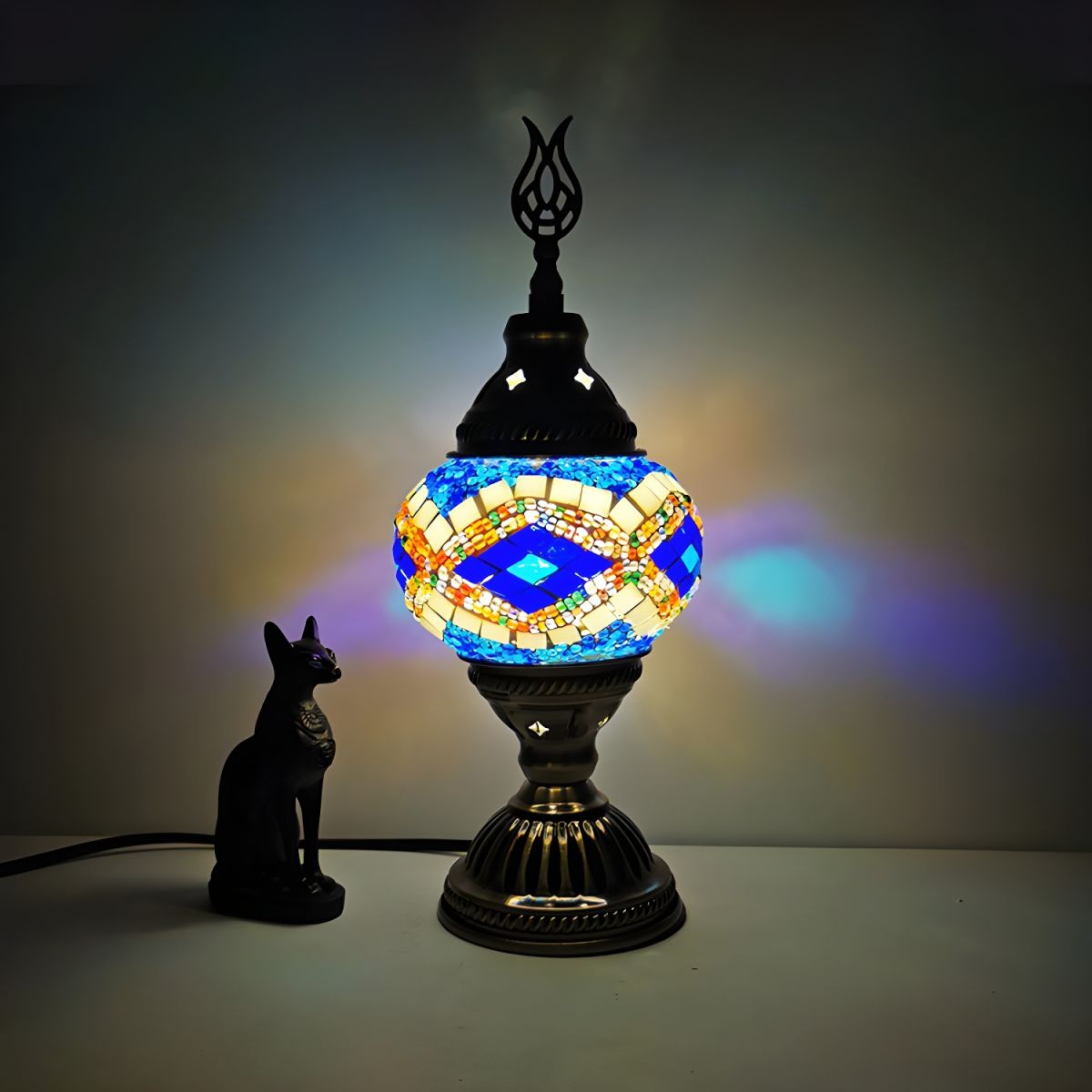 Tafellamp met Glasmozaiek in Oosterse Stijl | Morvani