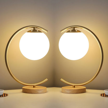 Tafellamp met Glazen Bol Scandinavische Stijl | Ulvano