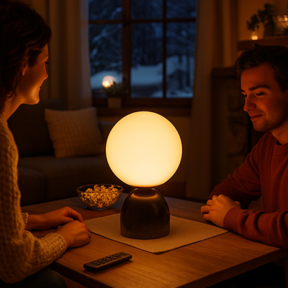 Tafellamp met Glazen Bol en Marmeren Basis Scandinavische Stijl | Silio