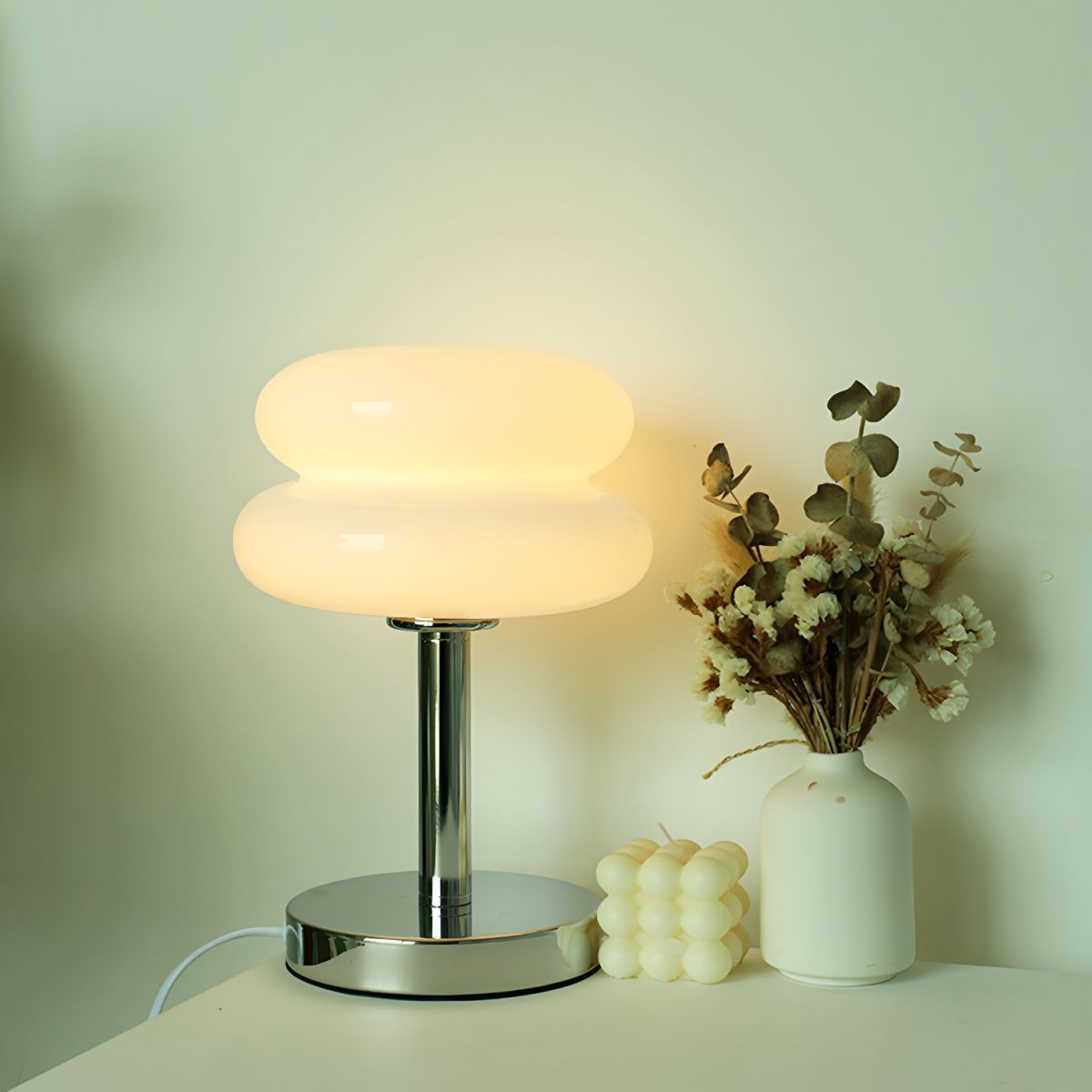 Tafellamp met Glazen Koepel Moderne Scandinavische Stijl | Olvera