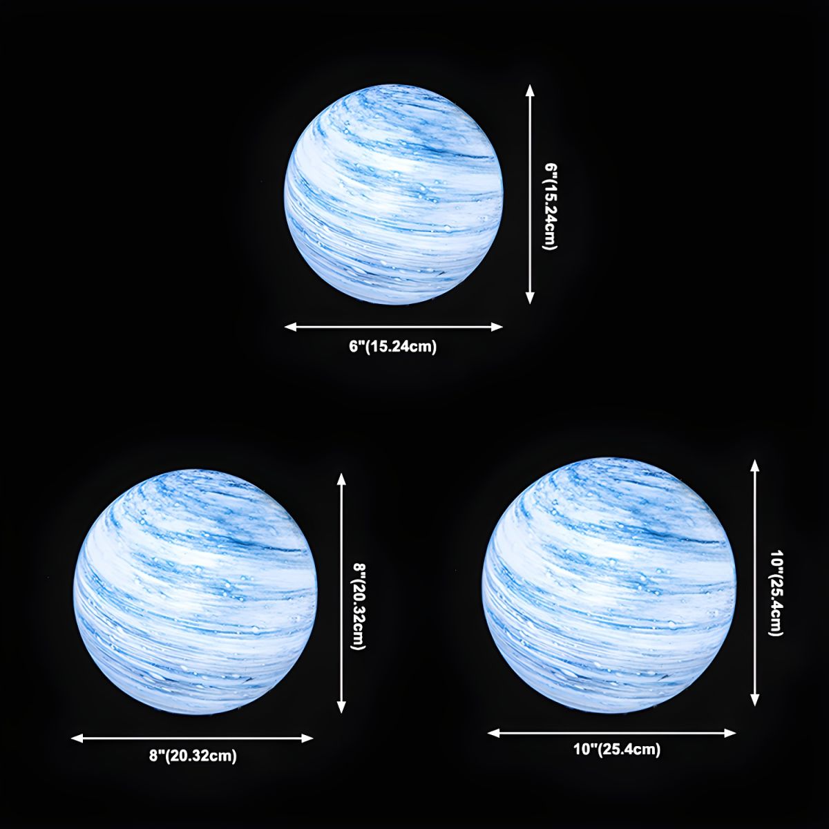 Tafellamp met Glazen Maanglobe Modern Design | Zelaro