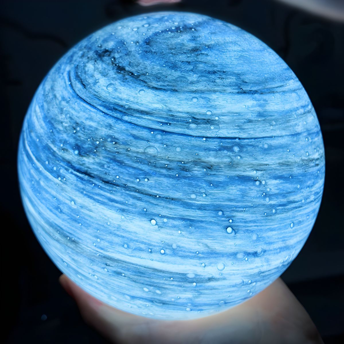 Tafellamp met Glazen Maanglobe Modern Design | Zelaro