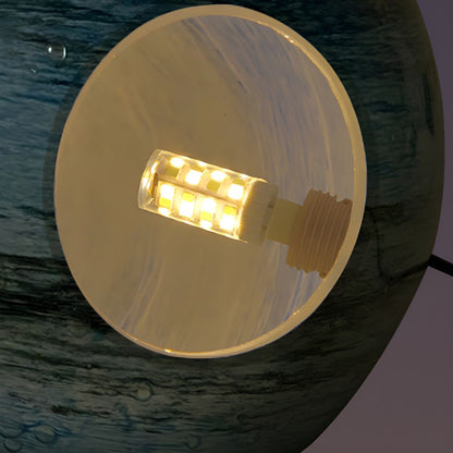 Tafellamp met Glazen Maanglobe Modern Design | Zelaro