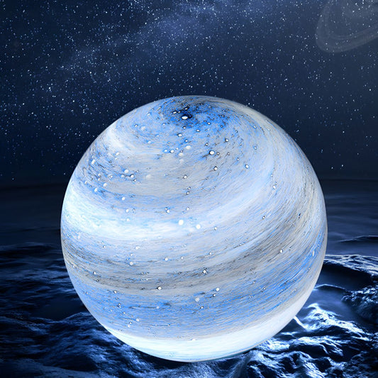 Tafellamp met Glazen Maanglobe Modern Design | Zelaro