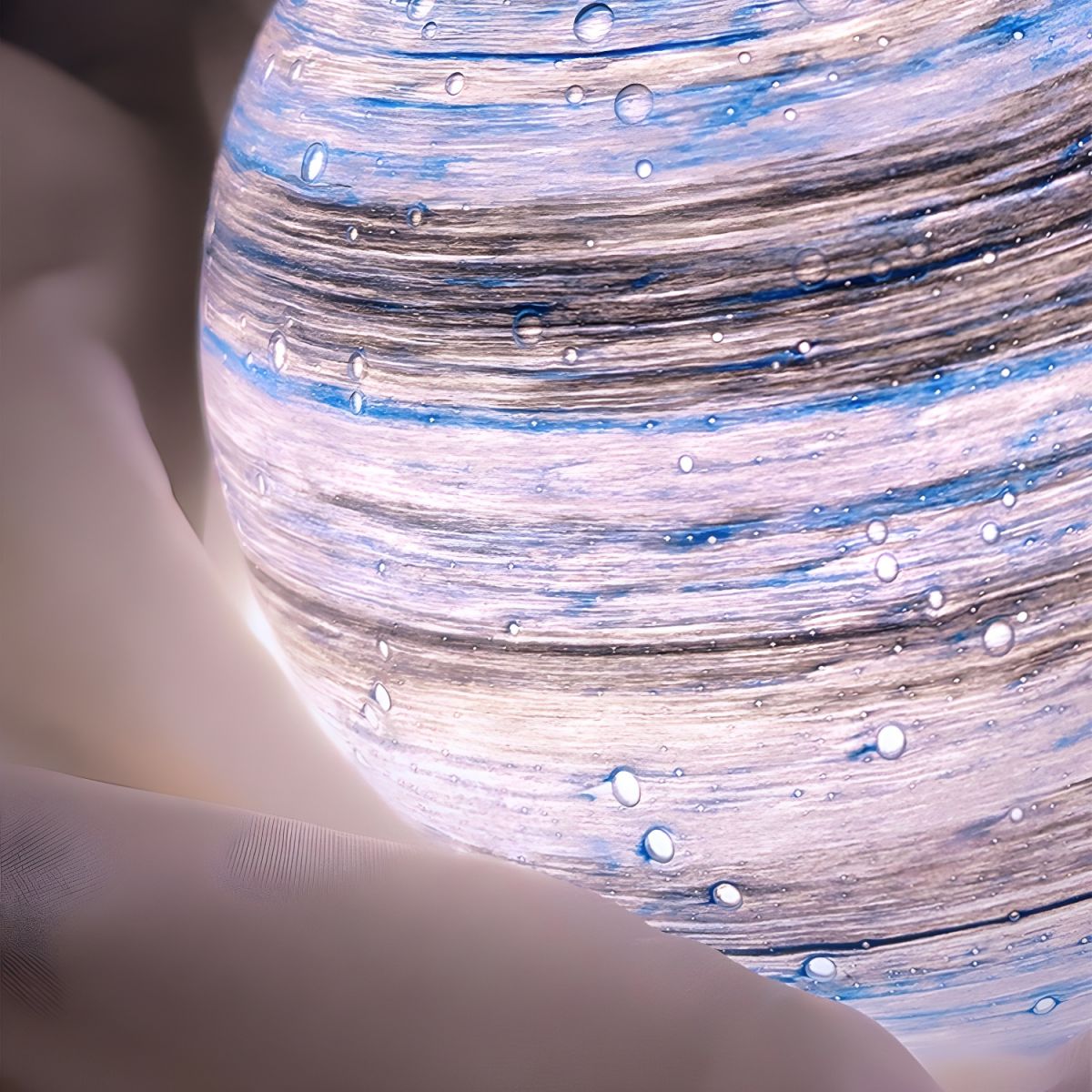 Tafellamp met Glazen Maanglobe Modern Design | Zelaro