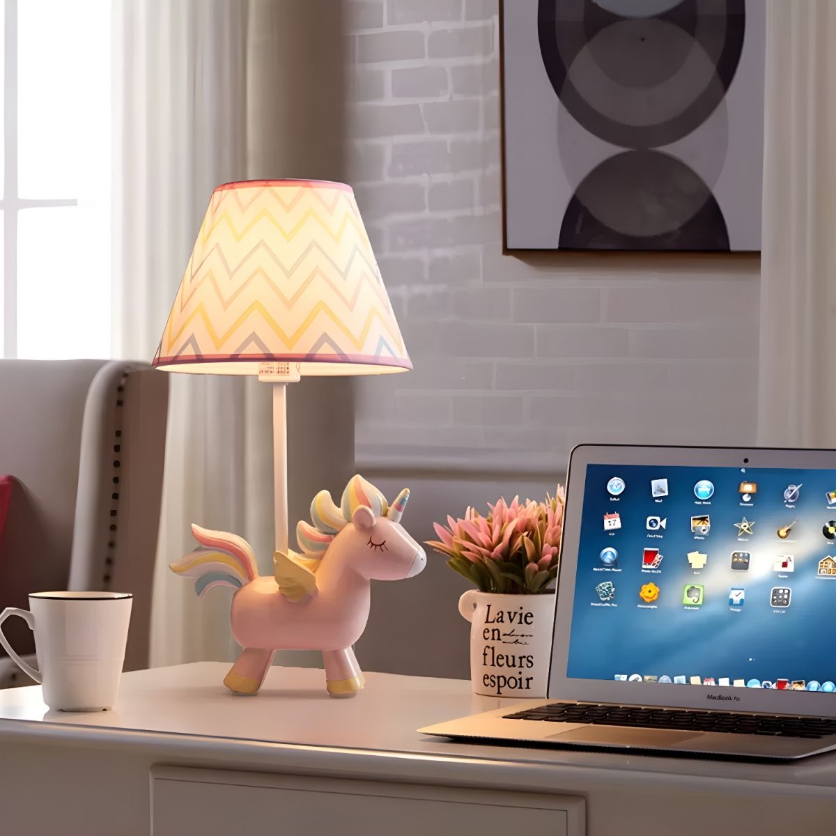 Tafellamp met Hars Eenhoorn Kinderkamer | Estrina