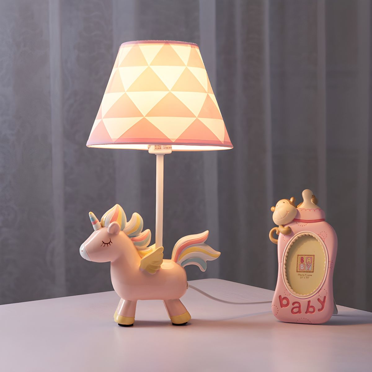 Tafellamp met Hars Eenhoorn Kinderkamer | Estrina