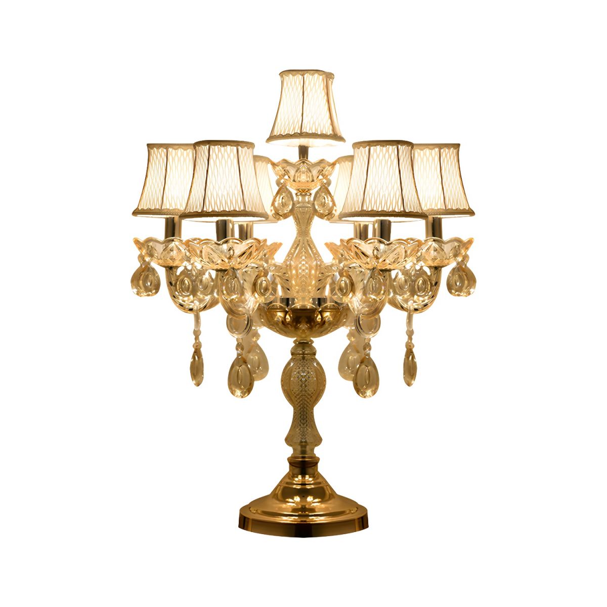 Tafellamp met Kristallen Kroonluchter in Traditionele Stijl | Jovira
