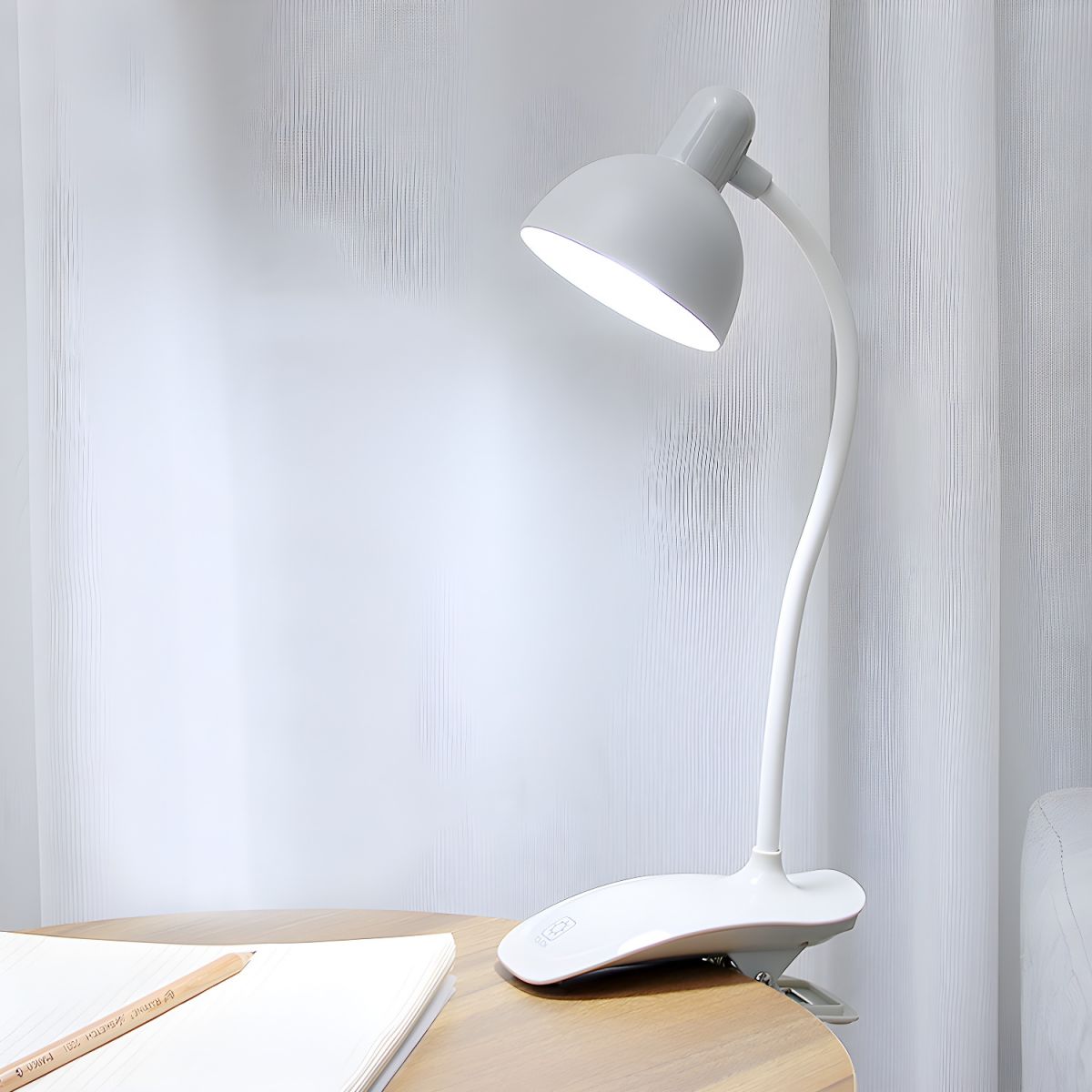Tafellamp met LED Flexibele Zwanenhals Modern Design | Orenia
