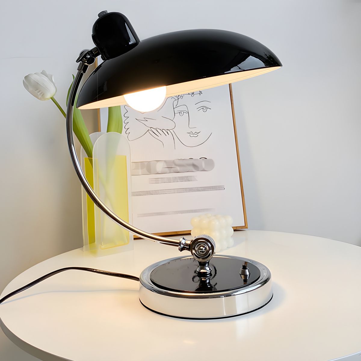 Tafellamp met Metalen Kap Vintage Design | Rovira
