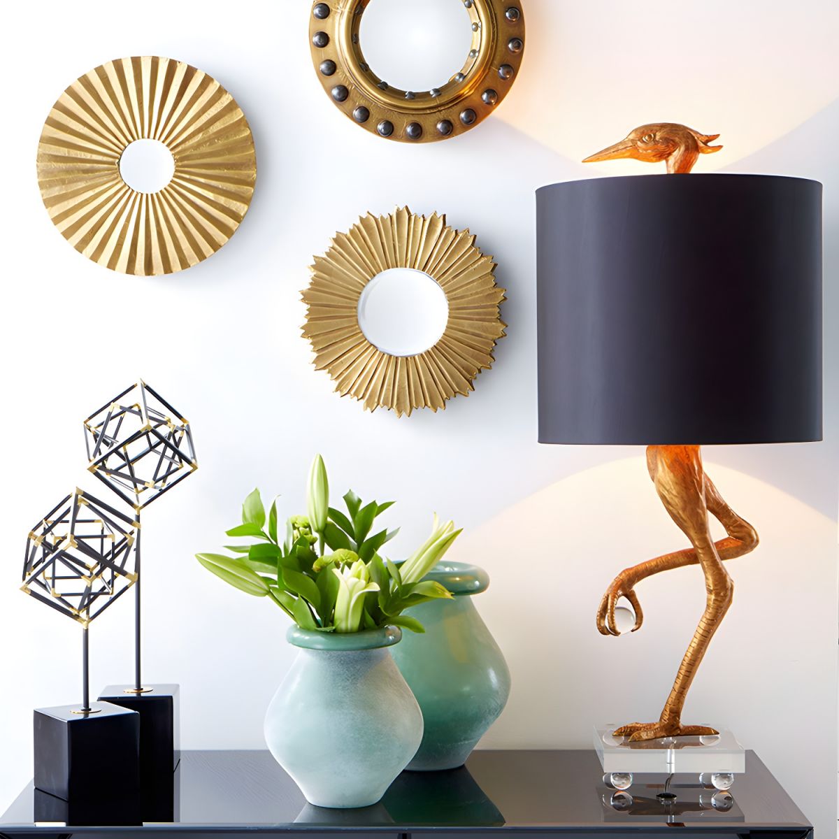 Tafellamp met Stoffen Kap Traditionele Stijl | Ostravo