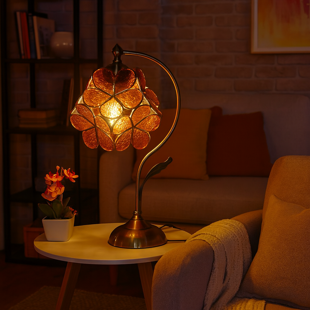 Tafellamp met Tiffany Glazen Koepel in Klassieke Stijl | Virelo