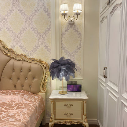 Tafellamp met Veren Kap Moderne Ontwerp | Mariven