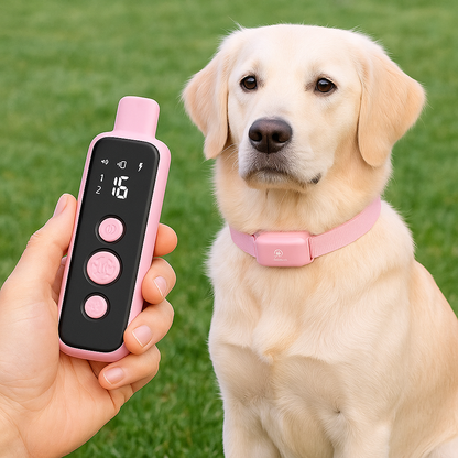 Trainingshalsband met tril piep en afstandsbediening voor honden | Trazino