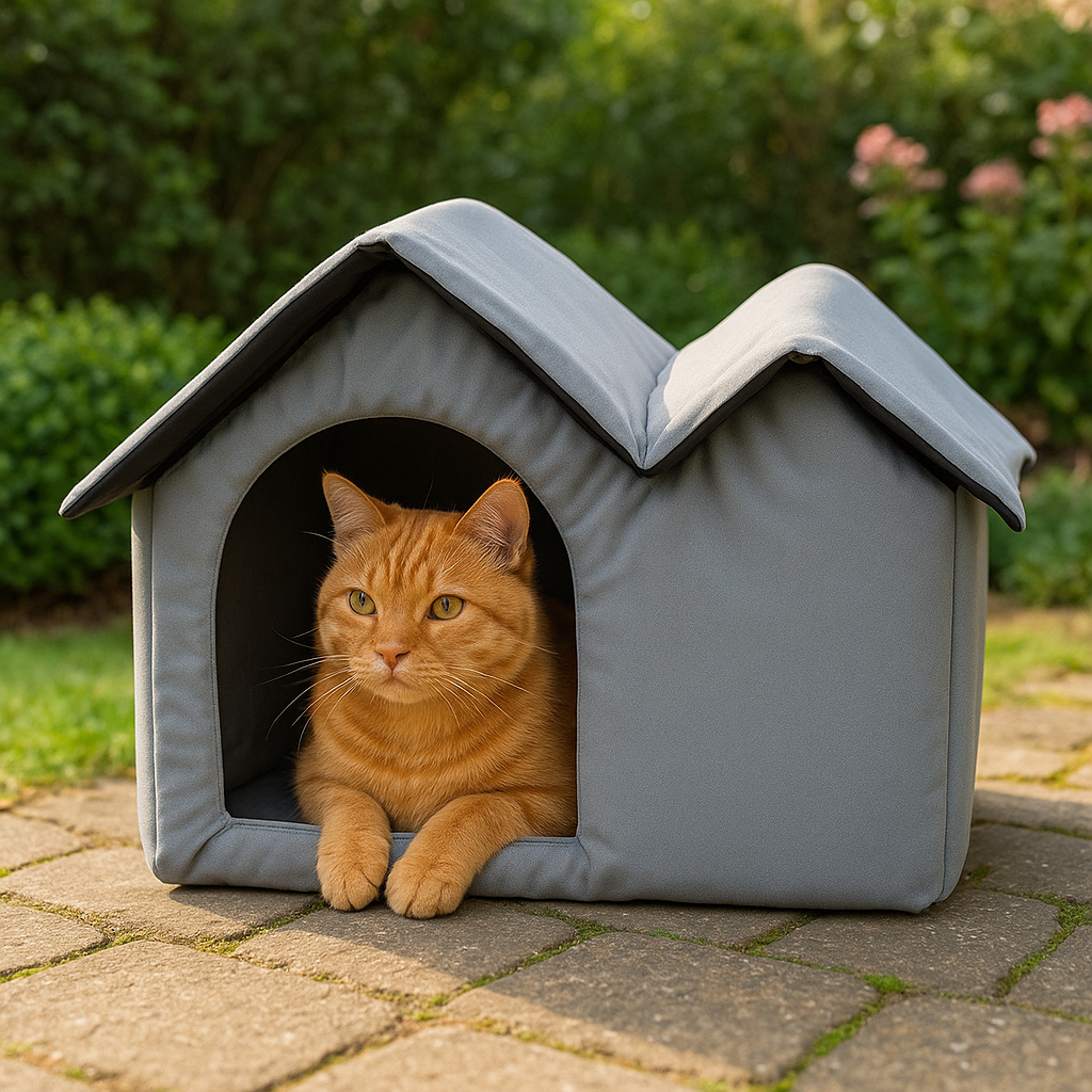 Verkoelend kattenhuis met ijsvakken en ademend design | CooliFur