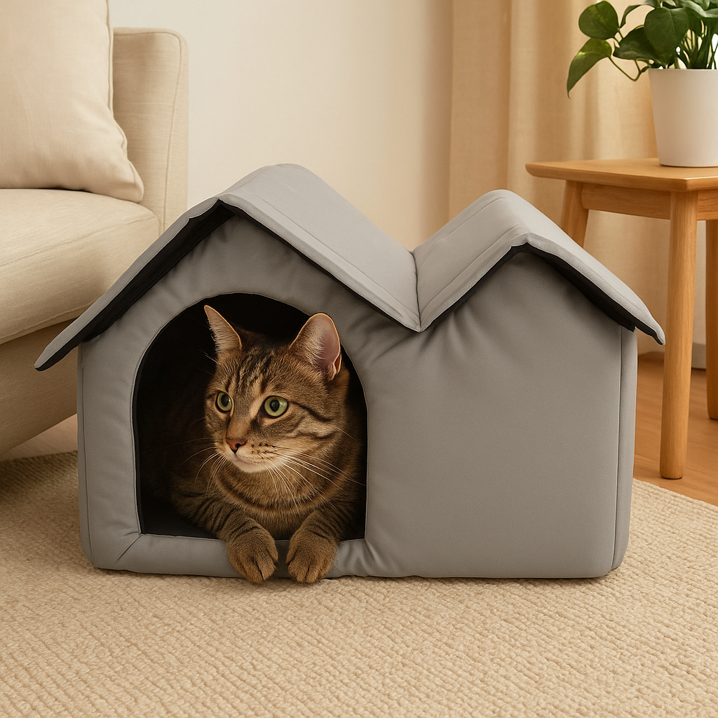Verkoelend kattenhuis met ijsvakken en ademend design | CooliFur