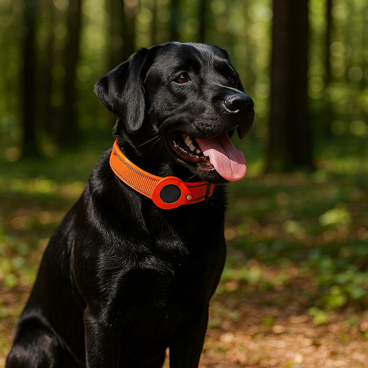 Verstelbare halsband met AirTag houder voor honden | Nuvin