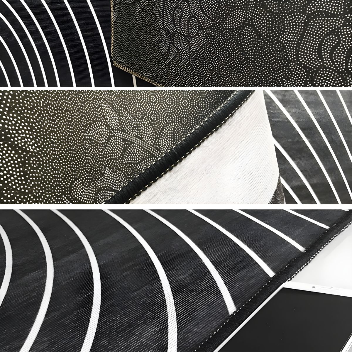 Vloerkleed Rond met Geometrisch Ontwerp Modern Glam | Luvira