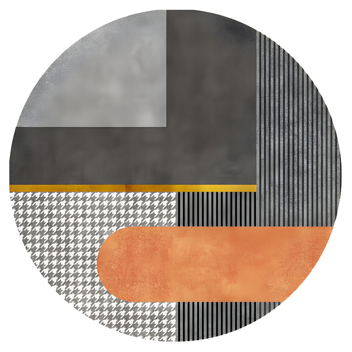 Vloerkleed Rond met Geometrisch Patroon Eigentijds | Velaro