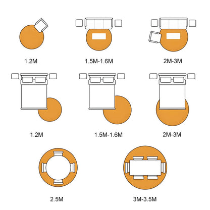 Vloerkleed Rond met Geometrisch Patroon Eigentijds | Velaro