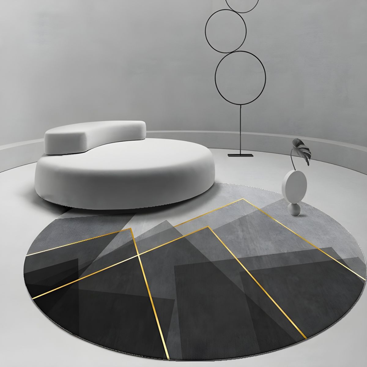 Vloerkleed Rond met Patroon Oppervlak Modern Wonen | Avyren