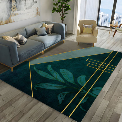 Vloerkleed Smaragdgroen Geometrisch Design | Meravo