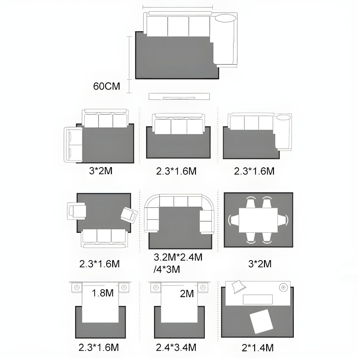 Vloerkleed in Zwart Polyester Ombre Scandinavisch Design | Elvano
