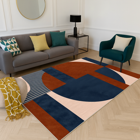 Vloerkleed met Abstract Geometrisch Patroon Moderne Woonkamer | Orvian