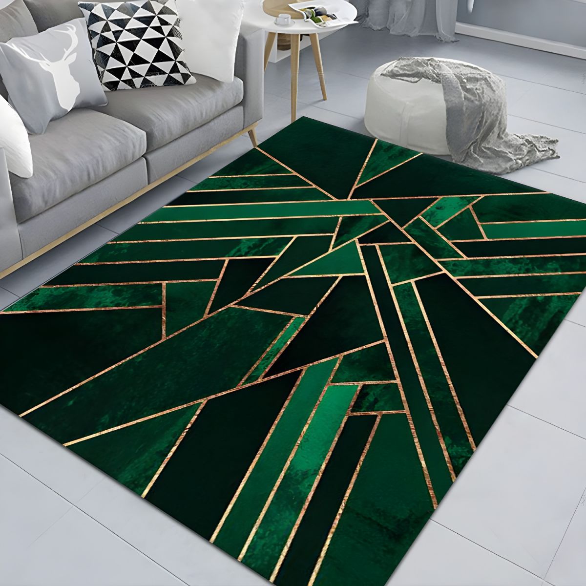 Vloerkleed met Gouden Details Modern Glam Interieur | Marzen