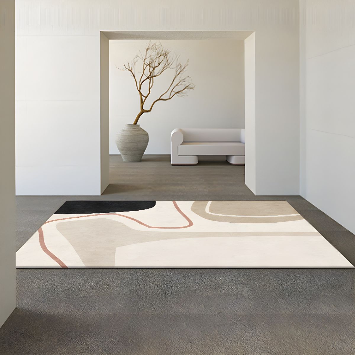 Vloerkleed met Kleurblokpatroon Polyester Scandinavisch | Lorino