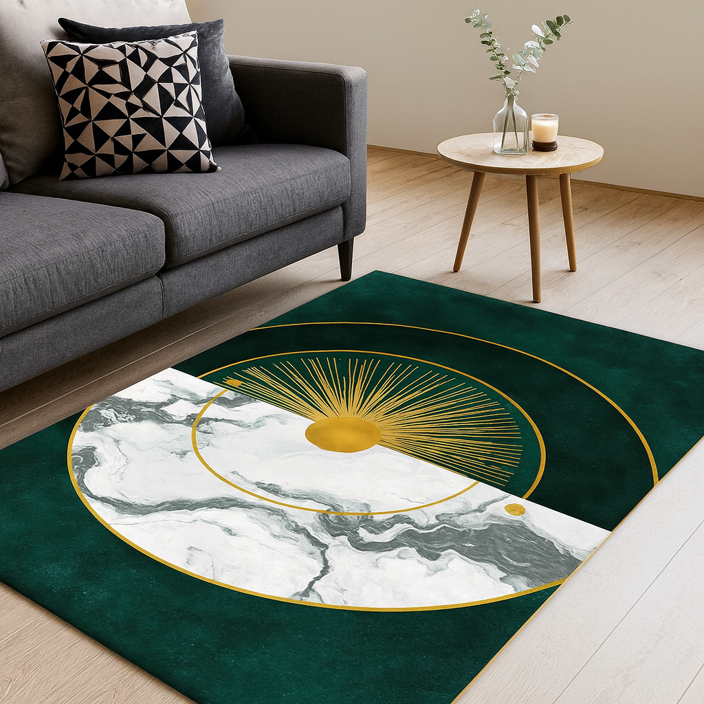 Vloerkleed met Marmer Effect Glam Zonnestraal Design | Lunaro