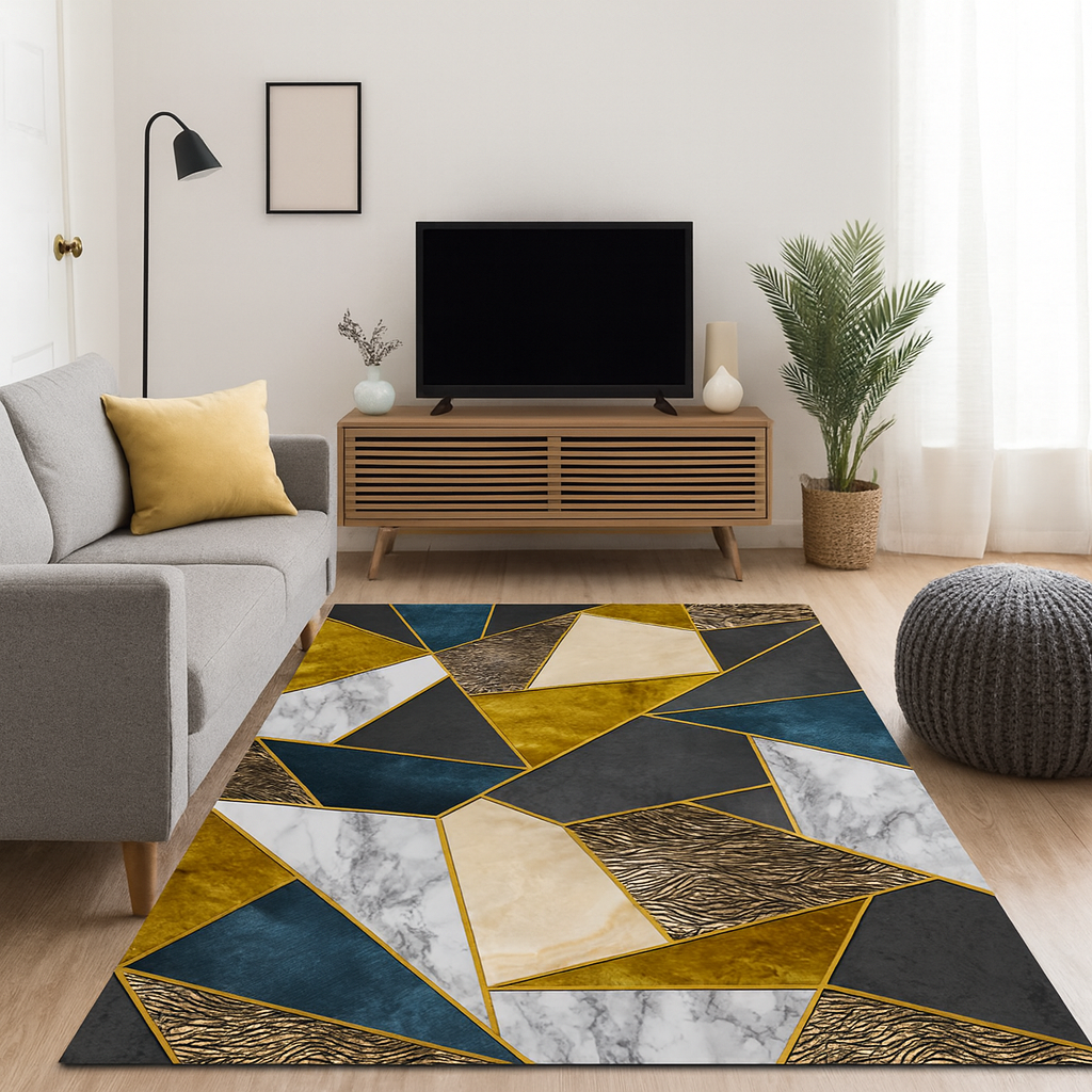 Vloerkleed met Multicolour Geometrisch Design voor Woonkamer | Fenaro