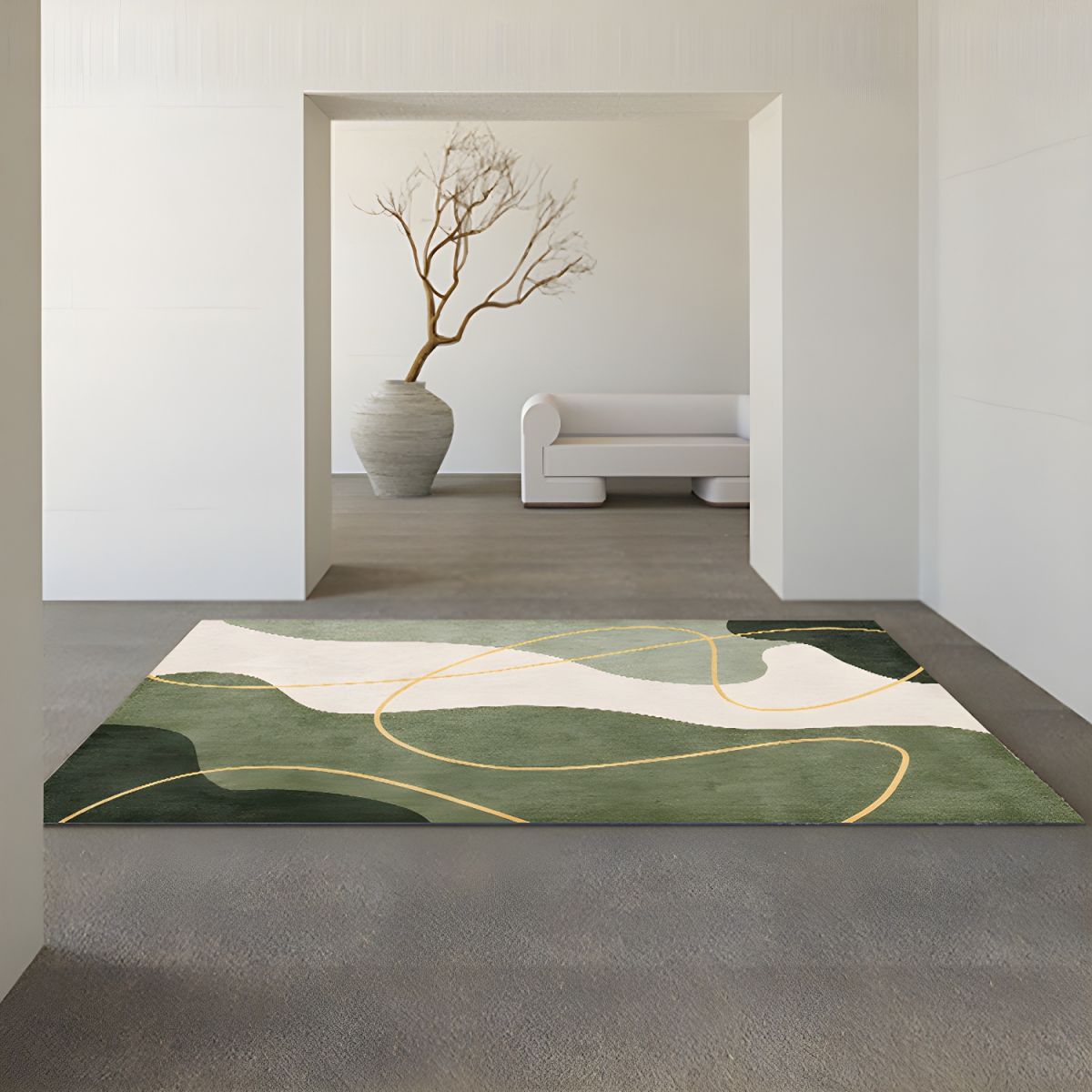 Vloerkleed met Scandinavisch Design en Kleurblokpatroon | Truvo